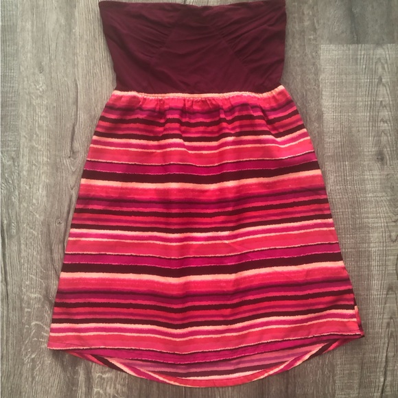 Roxy Strapless Summer Swim Coverup Beach Dress - Picture 2 of 6